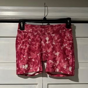 Under Armour Pink Spandex Heatgear shorts